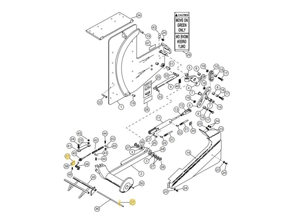 Star 4 Truk Stop Vehicle Restraint Replacement Parts (For Serial Number 10219276 and Higher)