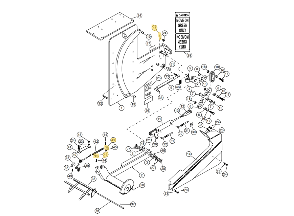 Star 4 Truk Stop Vehicle Restraint Replacement Parts (For Serial Number 10219276 and Higher)