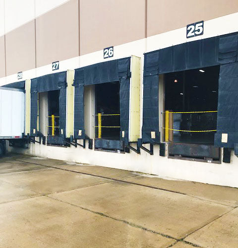 Dual Chain Dock Safety Barrier w/ Sentry Rail Column