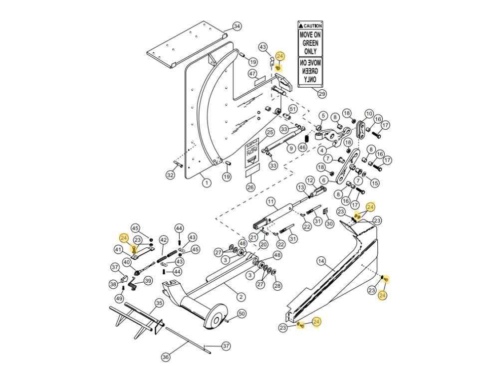 Star 4 Truk Stop Vehicle Restraint Replacement Parts (For Serial Number 10219276 and Higher)