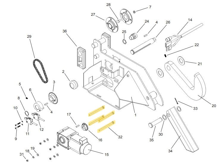 APS 2000 Vehicle Restraint Carriage Parts - APS Resource/Serco
