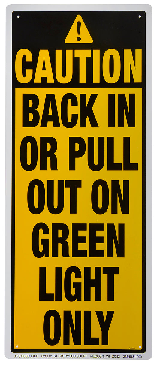 C56112 - SIGN, OPT NARROW OUTSIDE CAUTION, REGULAR IMAGE 10-1/2IN X