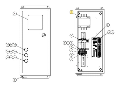 Star 4 LA Truk Stop Control Panel Replacement Parts (For Serial Number 61627800 and Higher)