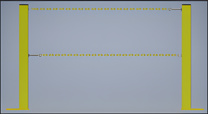 Dual Chain Dock Safety Barrier w/ Sentry Rail Column