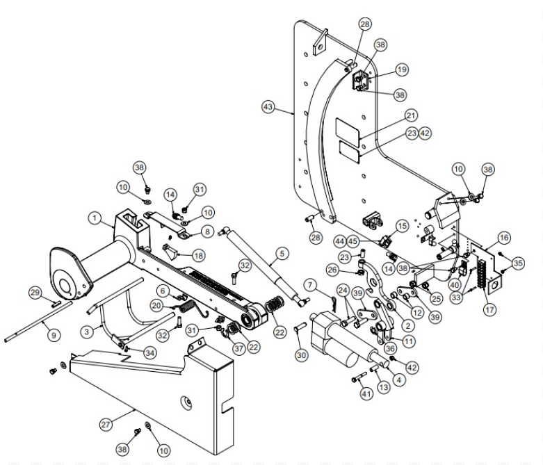 Star 4 LA Truk Stop Vehicle Restraint Replacement Parts (For Serial Number 61627800 and Higher)