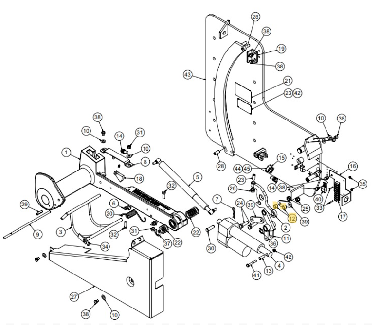 Star 4 LA Truk Stop Vehicle Restraint Replacement Parts (For Serial Number 61627800 and Higher)