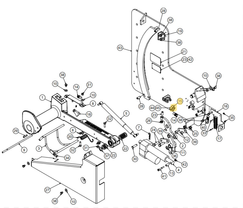 Star 4 LA Truk Stop Vehicle Restraint Replacement Parts (For Serial Number 61627800 and Higher)