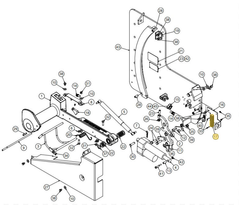 Star 4 LA Truk Stop Vehicle Restraint Replacement Parts (For Serial Number 61627800 and Higher)