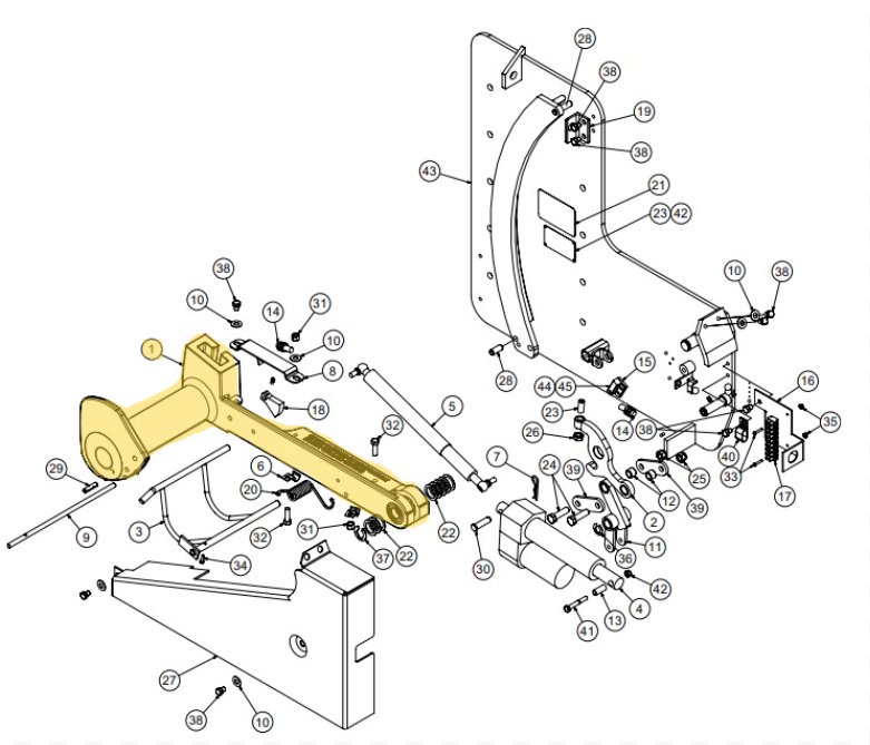 Star 4 LA Truk Stop Vehicle Restraint Replacement Parts (For Serial Number 61627800 and Higher)