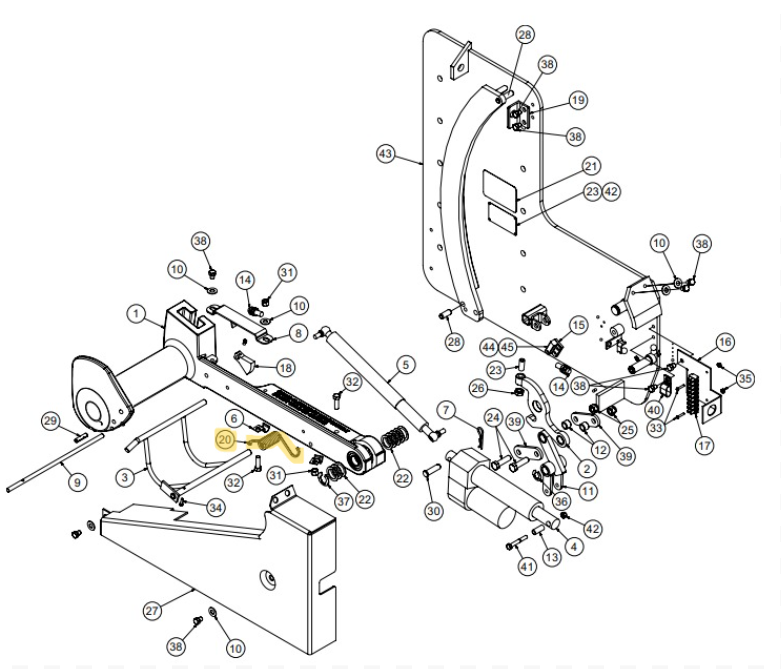 Star 4 LA Truk Stop Vehicle Restraint Replacement Parts (For Serial Number 61627800 and Higher)