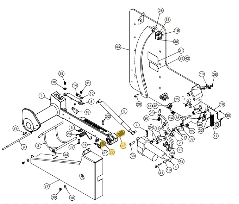 Star 4 LA Truk Stop Vehicle Restraint Replacement Parts (For Serial Number 61627800 and Higher)