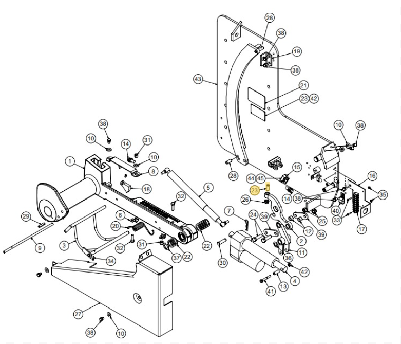Star 4 LA Truk Stop Vehicle Restraint Replacement Parts (For Serial Number 61627800 and Higher)