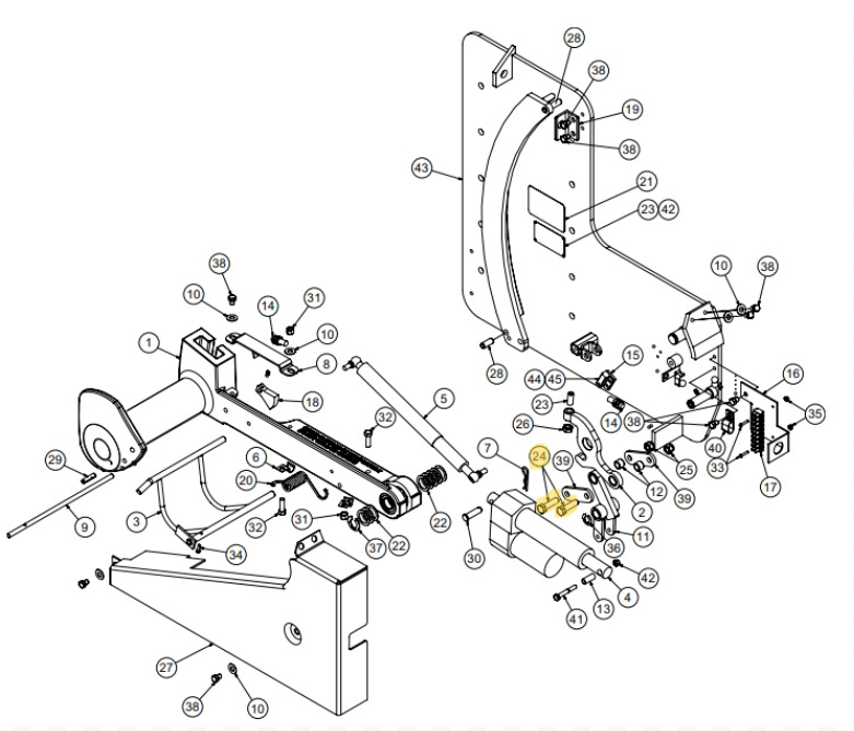 Star 4 LA Truk Stop Vehicle Restraint Replacement Parts (For Serial Number 61627800 and Higher)