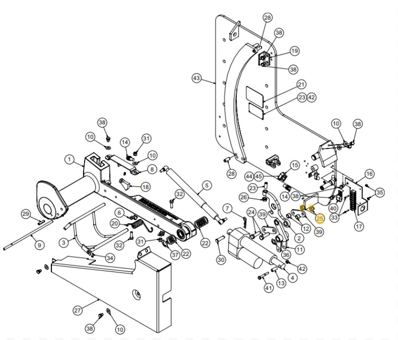 Star 4 LA Truk Stop Vehicle Restraint Replacement Parts (For Serial Number 61627800 and Higher)