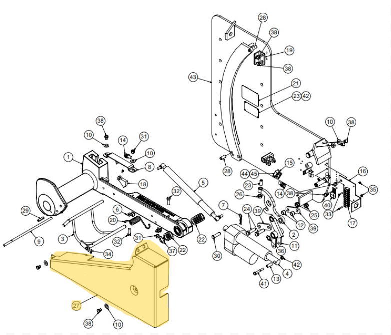 Star 4 LA Truk Stop Vehicle Restraint Replacement Parts (For Serial Number 61627800 and Higher)