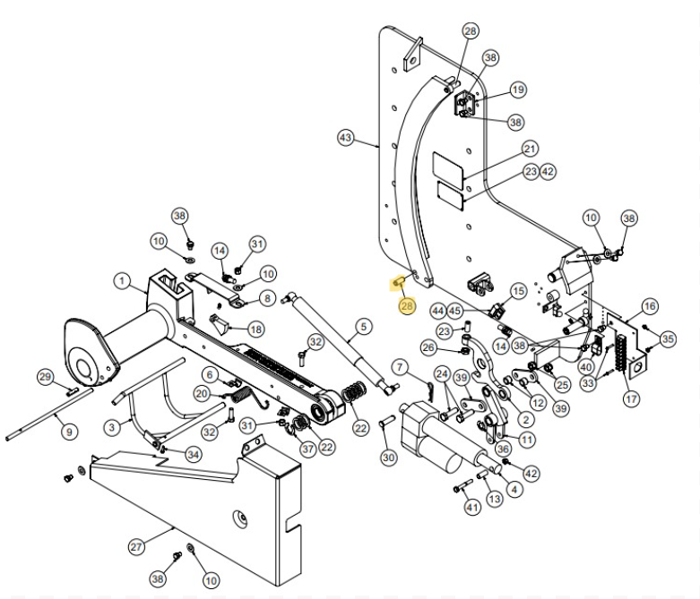 Star 4 LA Truk Stop Vehicle Restraint Replacement Parts (For Serial Number 61627800 and Higher)