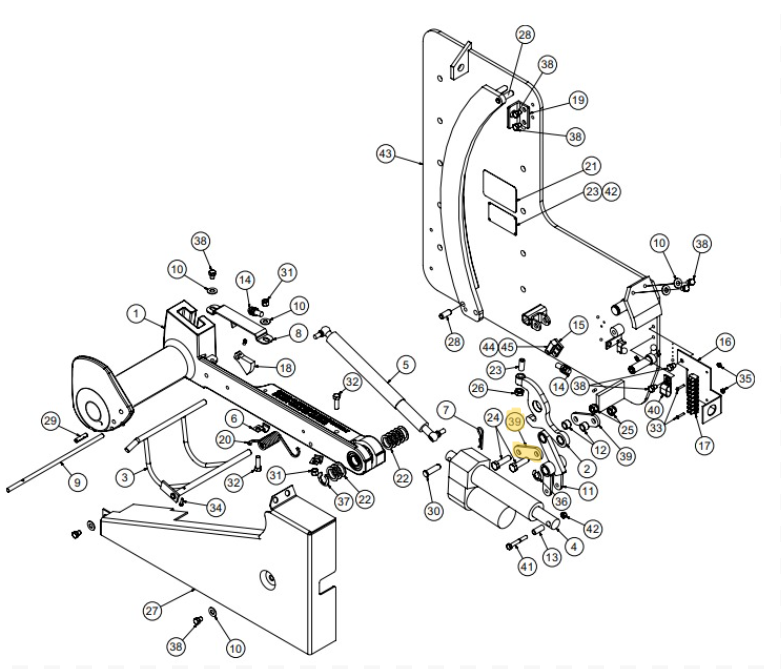 Star 4 LA Truk Stop Vehicle Restraint Replacement Parts (For Serial Number 61627800 and Higher)