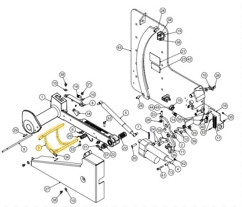 Star 4 LA Truk Stop Vehicle Restraint Replacement Parts (For Serial Number 61627800 and Higher)