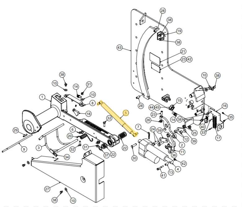 Star 4 LA Truk Stop Vehicle Restraint Replacement Parts (For Serial Number 61627800 and Higher)