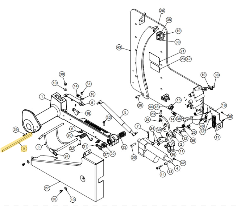 Star 4 LA Truk Stop Vehicle Restraint Replacement Parts (For Serial Number 61627800 and Higher)