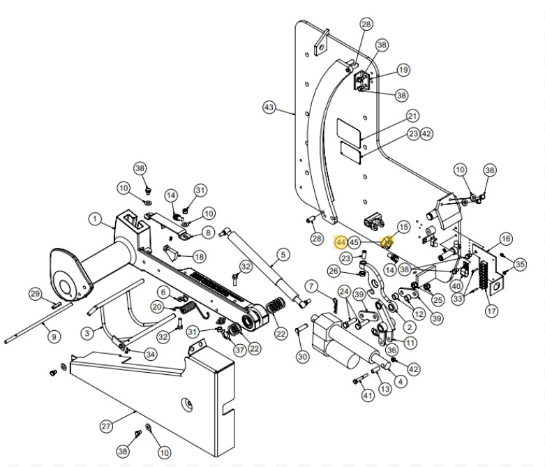 Star 4 LA Truk Stop Vehicle Restraint Replacement Parts (For Serial Number 61627800 and Higher)